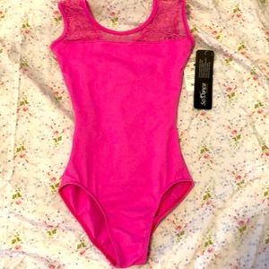 Beautiful pink So Danca leotard size 8-10
